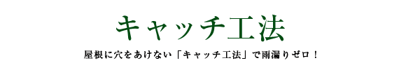 キャッチ工法